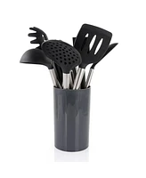 Megachef Gray Silicone and Stainless Steel Cooking Utensils, Set of 14