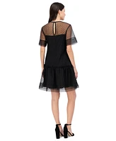 Vince Camuto Petite Embellished Organza Dress