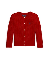 Polo Ralph Lauren Toddler And Little Girls Mini-Cable Cotton Cardigan