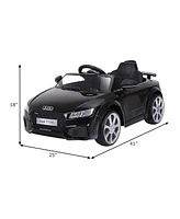 Gymax 12V Audi Tt Rs Electric Kids Ride On Car Licensed Remote Control MP3 Black