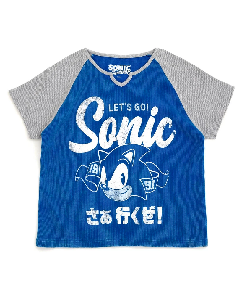 Sega Little Girls Sonic the Hedgehog T-Shirt to (4 - 14-16)