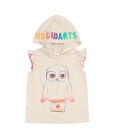 Harry Potter Girls Hedwig Owl Tank Top Dolphin and French Terry Shorts to