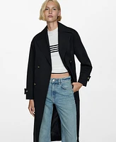 Mango Women's Double-Button Trench Coat