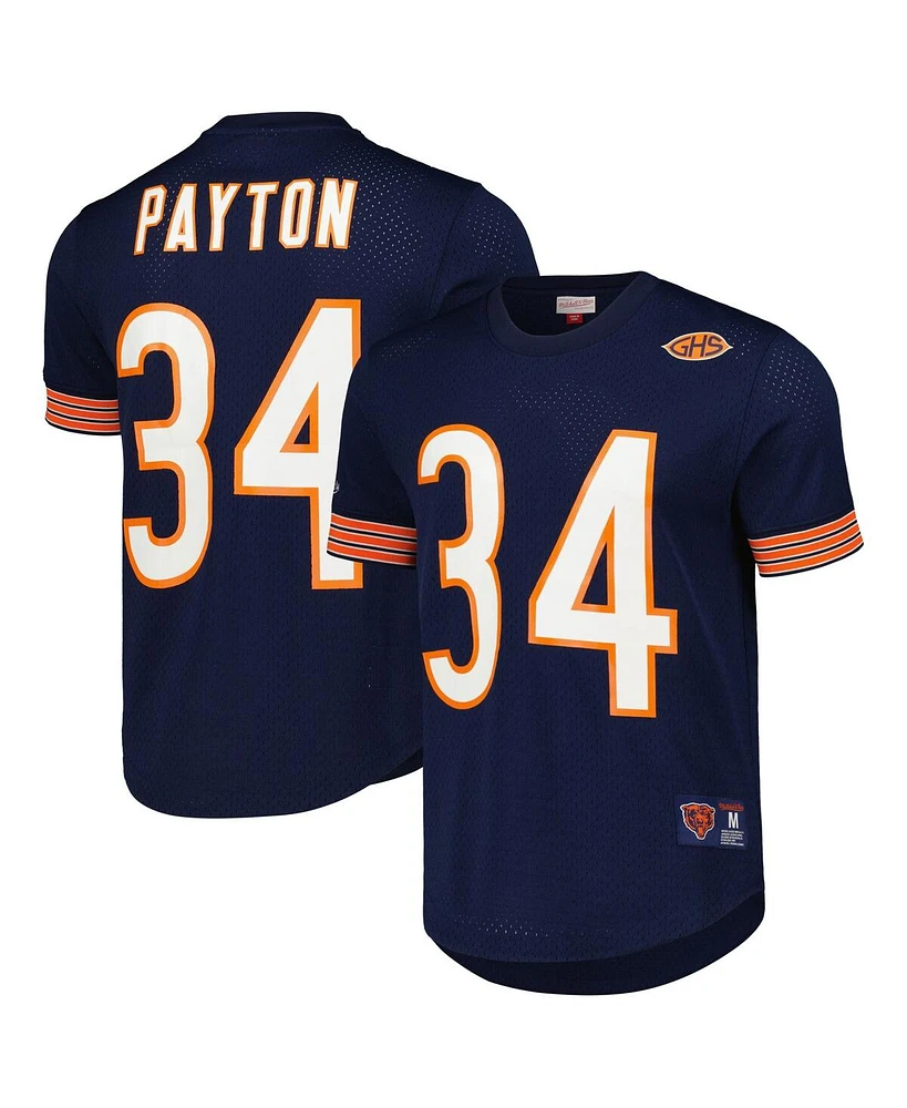 Mitchell & Ness Men's Walter Payton Navy Chicago Bears Retired Player Name Number Mesh Top