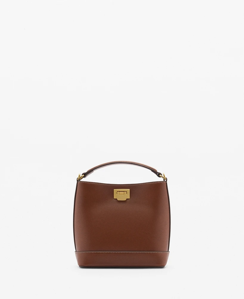 Mango Women's Rear Padlock Mini-Shopper Bag