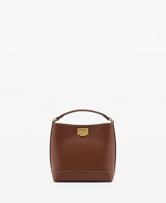 Mango Women's Rear Padlock Mini-Shopper Bag
