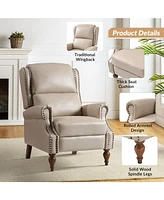 Hulala Home Adrian Traditional Faux Leather Manual Recliner