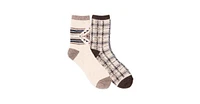 Muk Luks Men's Wool 6 Inch Socks (2 Pair Pack