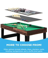 Best Choice Products 2x4ft 10-in-1 Combo Game Table Set w/ Hockey, Foosball, Pool, Shuffleboard, Ping Pong