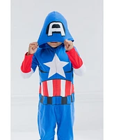 Avengers Toddler Boys Marvel Captain America Iron Man Zip Up Cosplay Coverall