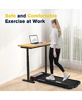 Redliro Under Desk Folding Treadmills 2 1 Walking Running Machine, Black, White