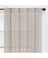 Chanasya Premium 2-Panel Diamond Textured Semi Sheer Curtain Panels - 3-in-1 Back Tab, Rod Pocket