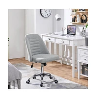 Yaheetech Mid Back Home Office Desk Chair with Rolling Wheels