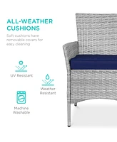 Best Choice Products 5-Piece Indoor Outdoor Wicker Patio Dining Table Furniture Set w/ Umbrella Cutout, 4 Chairs