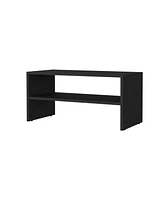 Fm Furniture Norris shoe rack in melamine with 2 shelves,black