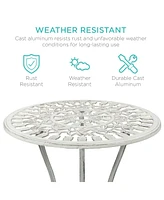 Best Choice Products 3-Piece Cast Aluminum Patio Bistro Furniture Set w/ Antique Finish