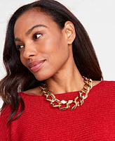 I.n.c. International Concepts Chunky Chain Link Collar Necklace, 18-1/4" + 3" extender, Created for Macy's