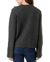 Gloria Vanderbilt Petite Abella Polo-Collar Sweater