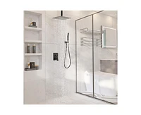 Casainc 12" Rainfall Shower Head Ceiling Mounted Shower System with Shower Trim Kit