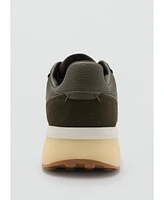 Mango Men's Leather Mixed Sneakers