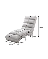 Mondawe Orange Recliners Chair Indoor with Remote Control,Ergonomic Electric Massage Long Lounger