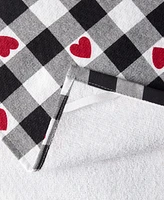 Martha Stewart Living Love Check Gingham Hearts Cotton Kitchen Towel, Set of 3