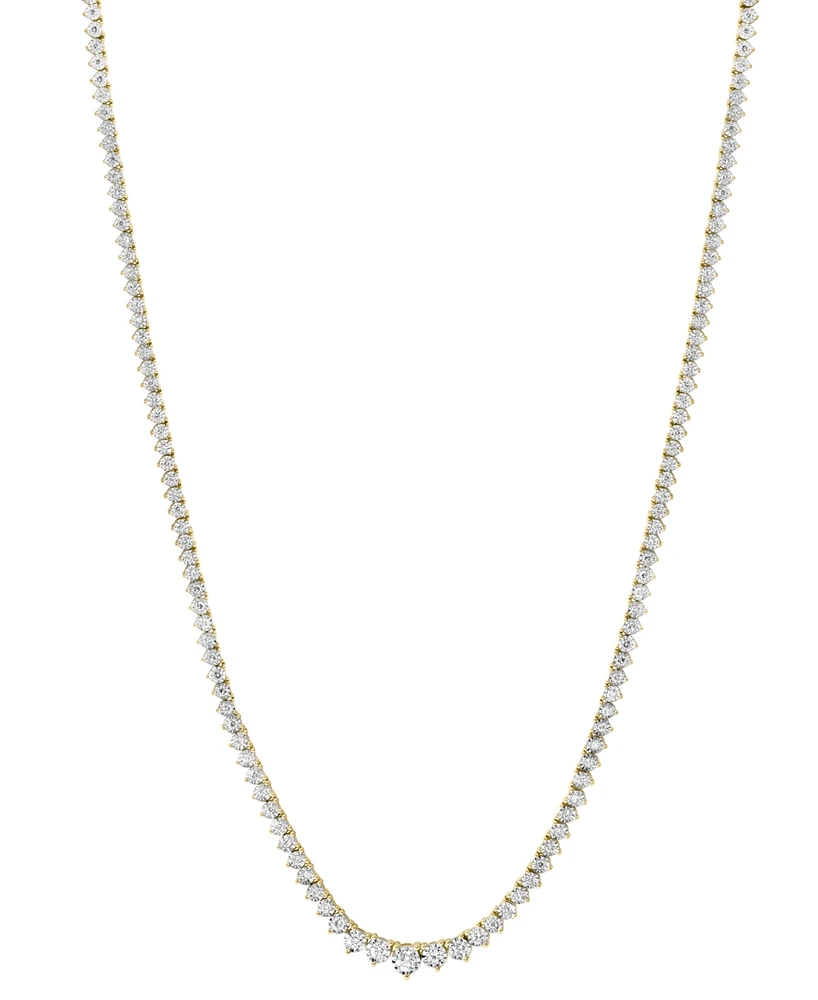 Effy Lab Grown Diamond Graduated 15" Tennis Necklace (1-7/8 ct. t.w.) in 14k Two-Tone Gold - Two