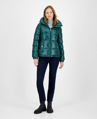 Michael Kors Women's Hooded Puffer Coat, Created for Macy's