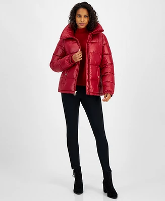 Michael Kors Women's Hooded Puffer Coat, Created for Macy's
