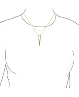 Bling Jewelry Minimalist Triangle Geometric Pendant Necklace Sterling Silver