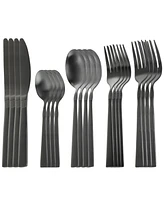 Megachef Cravat 20 Piece Flatware Utensil Set, Stainless Steel Silverware Metal Service for 4 Matte Rose