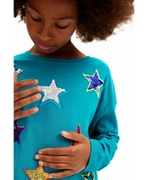 Desigual Girls Girls's Long-sleeve star T-shirt