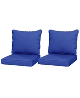 Outsunny 4 Outdoor Chair Cushions with Seat & Backrest, 24" x 24",