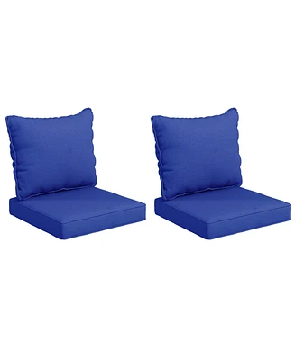 Outsunny 4 Outdoor Chair Cushions with Seat & Backrest, 24" x 24",