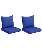 Outsunny 4 Outdoor Chair Cushions with Seat & Backrest, 24" x 24",