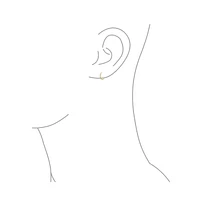 Bling Jewelry Tiny 1pc Minimalist Thin 14K Gold Ear Hoop Tragus Cartilage Piercing Conch Daith Earring For Women .50 .64 .70 Inch