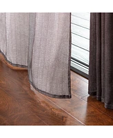 Chanasya Premium 2-Panel Gradient Ombre Faux Belgian Flax Semi Sheer Curtains