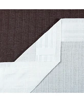 Chanasya Premium 2-Panel Gradient Ombre Faux Belgian Flax Semi Sheer Curtains
