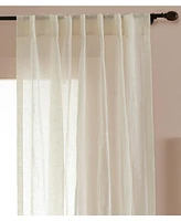 Ihi Home Retro Linen Sheer Curtain Panel