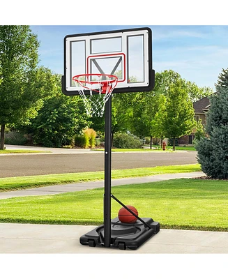 Best Choice Products Adjustable Regulation-Size Basketball Hoop, Portable Sport System w/ Fillable Base, Wheels