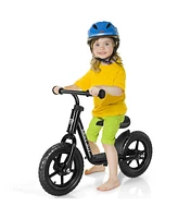 Costway 11'' Kids Balance Bike w/ Footrest No Pedal Toddler Training Bike