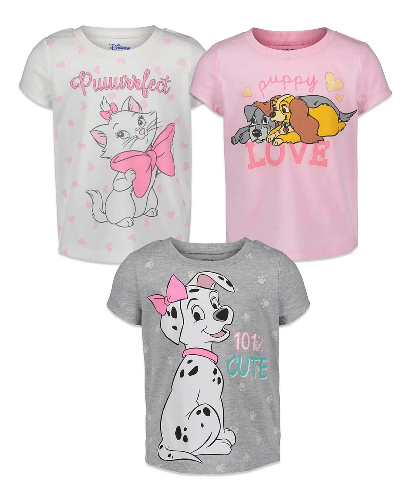 Disney Girls The Aristocats Marie 3 Pack Pullover T-Shirts