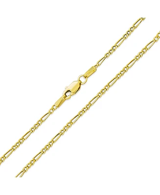 Bling Jewelry Unisex Thin Solid Yellow 14K Gold Figaro Chain Necklace For Men Women Nickel-Free 1.8 Mm 16 18 20 24 Inch