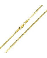 Bling Jewelry Unisex Thin Solid Yellow 14K Gold Figaro Chain Necklace For Men Women Nickel-Free 1.8 Mm 16 18 20 24 Inch