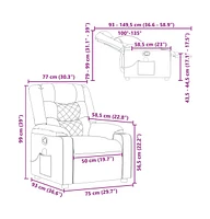 vidaXL Massage Recliner Chair Faux Leather