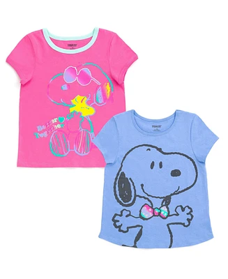 Peanuts Girls Woodstock Snoopy 2 Pack T-Shirts to