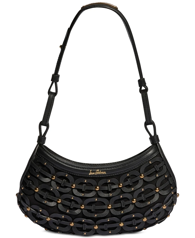 Sam Edelman Bay Crescent Chainlink Leather Small Shoulder Bag