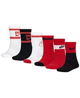 Nike Little Kids 6-Pack Retro Crew Socks