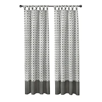 Kate Aurora Modern Chic Geometric Tab Top Window Curtain Panels (2 Pack)