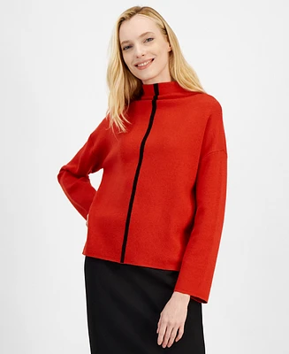 T Tahari Women's Funnel-Neck Sweater